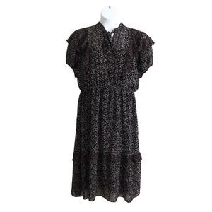 Knox Rose Women's Midi Dress Size XXL Floral Ditsy Chiffon Tank Top Lined Boho